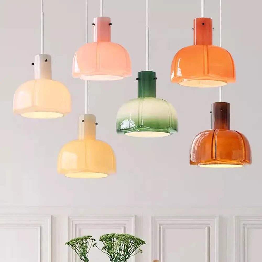 lampe suspendue médiévale en verre luminaire décoratif d'intérieur