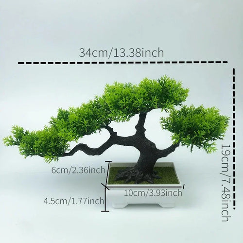Artificial bonsai plants, small tree flower pots, fake plants, bedroom table decoration flower pots, hotel garden decoration - vue 4 sur 10