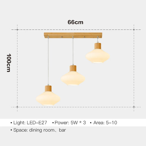 lustre nordique moderne en bois pour intérieur élégant