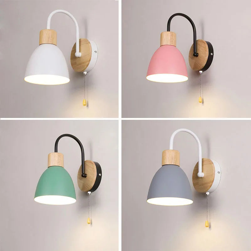 applique nordique moderne macaron avec interrupteur led décoration maison - vue 4 sur 18