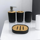 ensemble daccessoires de salle de bain en plastique 4 pièces