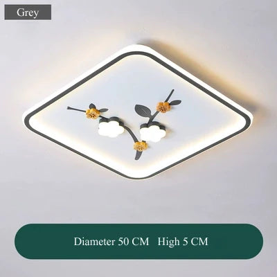 plafonnier led design floral pour décoration moderne de plafond - vue 10 sur 12