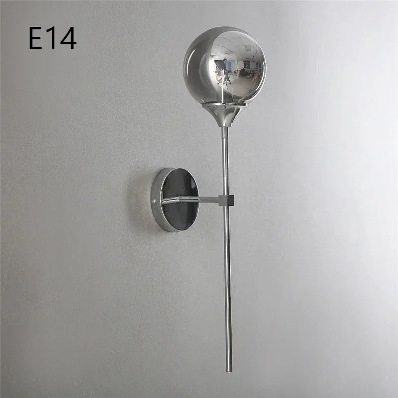 applique murale moderne en verre et chrome doré pour décoration intérieure - vue 11 sur 15