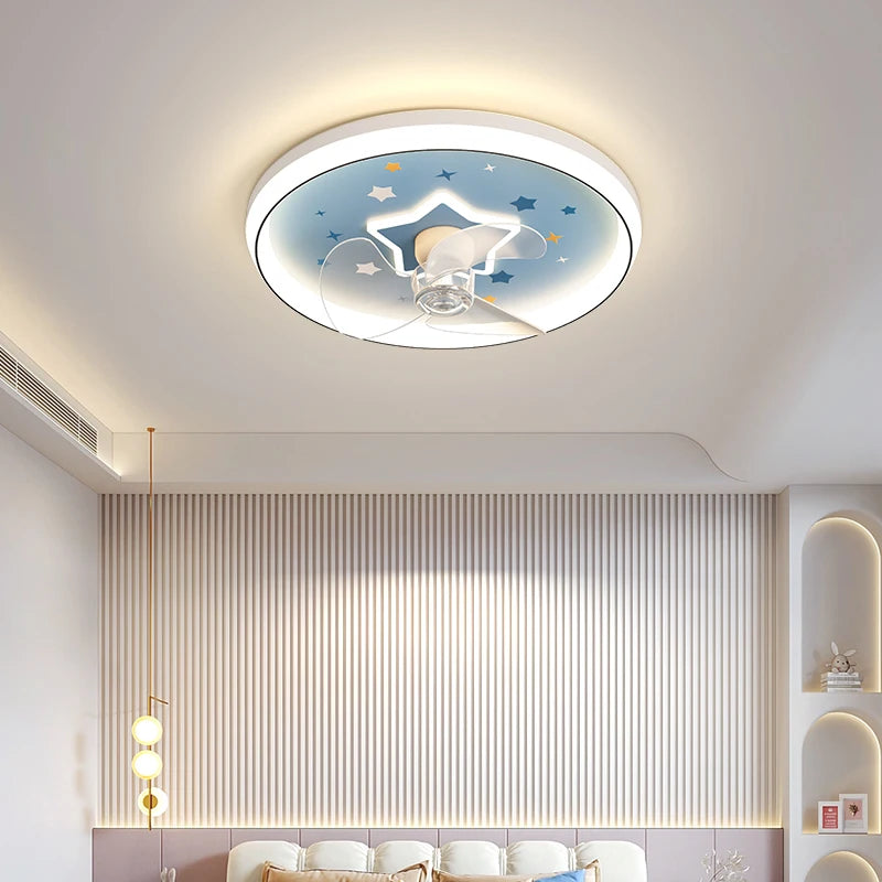 plafonnier led moderne avec ventilateur luminaire décoratif d'intérieur - vue 5 sur 7