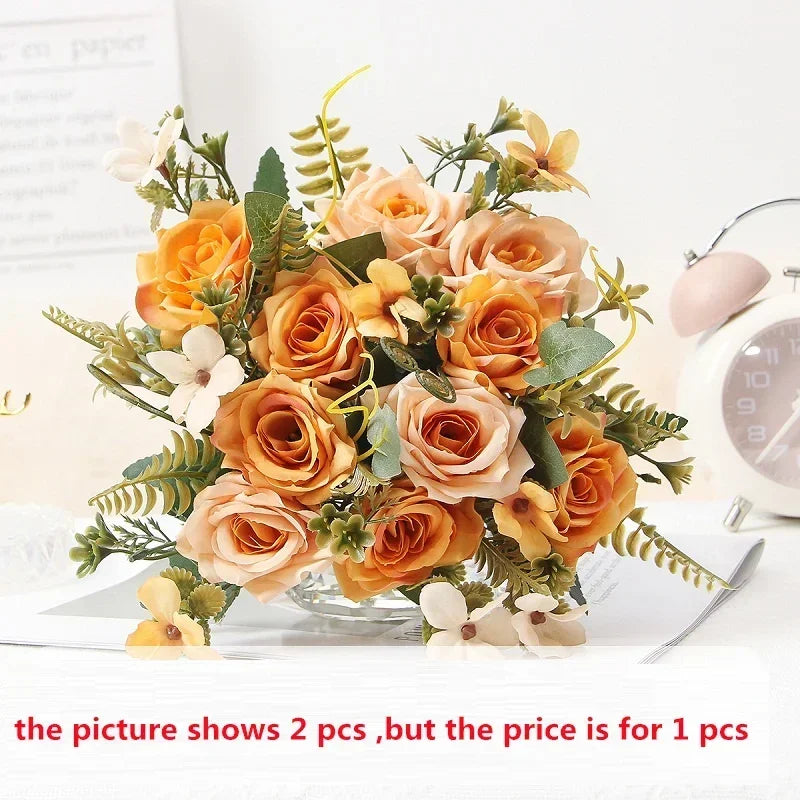 bouquet de roses artificielles pour décoration et cadeau de fête - vue 8 sur 13