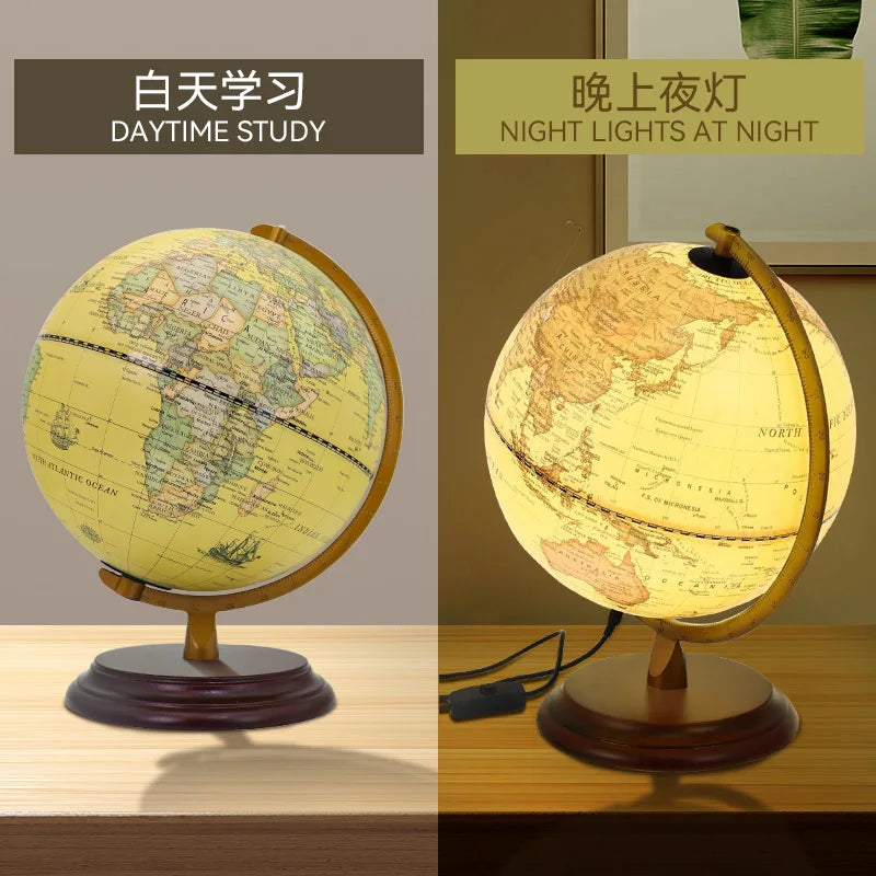 lampe de bureau led avec globe terrestre rotatif décoratif - vue 6 sur 10