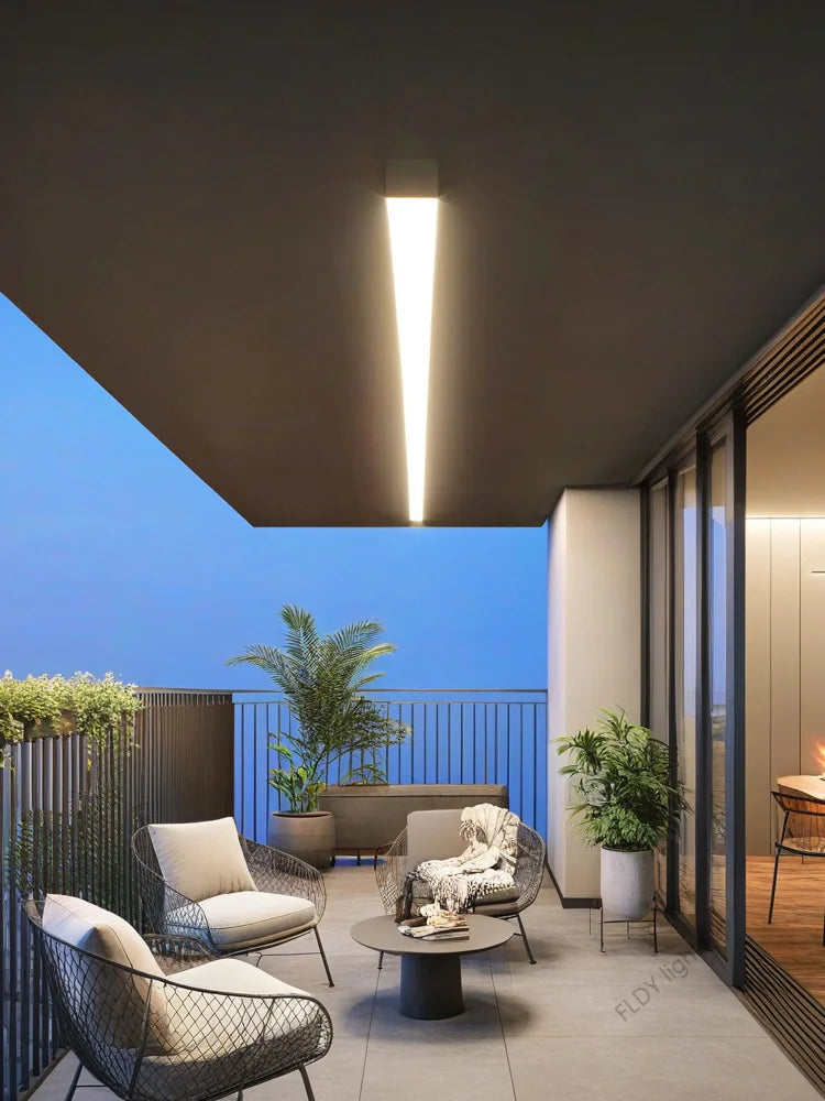 Modern waterproof LED outdoor wall light for garden - vue 3 sur 8