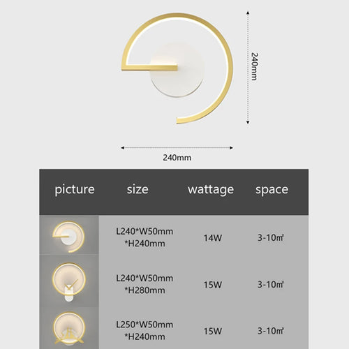 Modern minimalist wall light elegant and refined decorative lighting - vue 6 sur 12