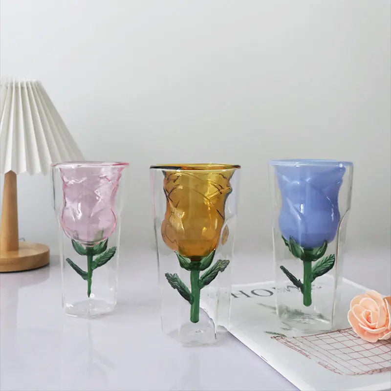 Verre double paroi avec noeud interieur style europeen - vue 2 sur 5