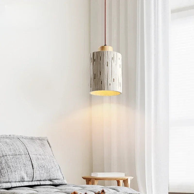 lustre suspendu en pierre style rétro pour décoration intérieure - vue 4 sur 7