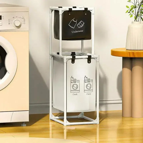 Laundry Baskets Folding laundry basket, dirty clothes storage bag, large capacity clothes basket for bathroom use - vue 4 sur 12