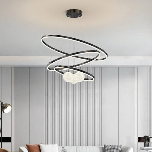 Minimalist led wire chandelier for indoor decor - vue 6 sur 25