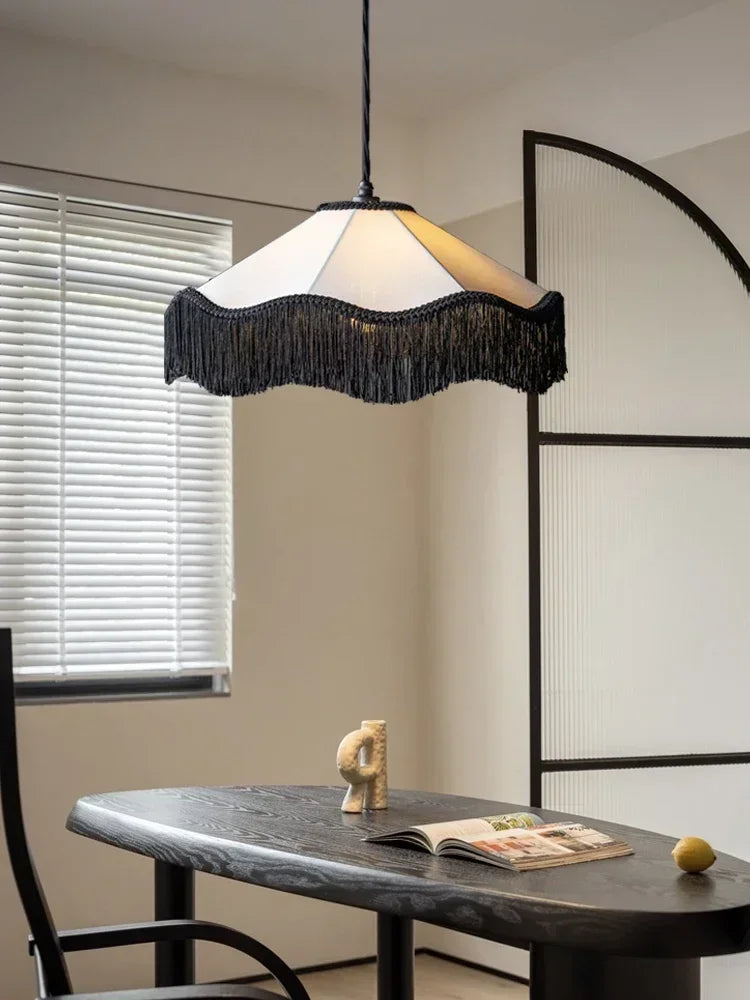 suspension en tissu rétro avec pompons pour décoration intérieure - vue 3 sur 8
