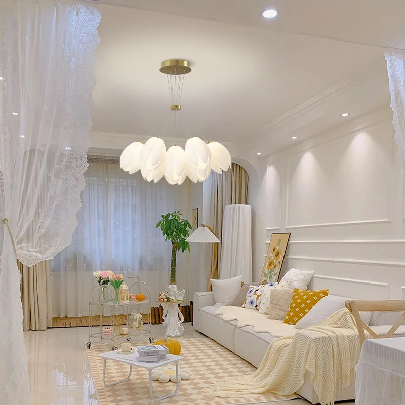 lustre moderne à led en fleurs de lys pour intérieur décoratif - vue 7 sur 10