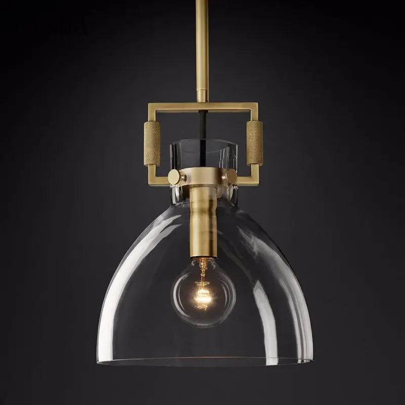 suspension en verre rétro américain style luxe décoratif - vue 4 sur 18