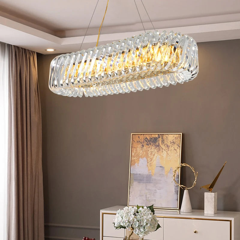 lustre en cristal lumineux pour décoration intérieure élégante et moderne - vue 5 sur 11
