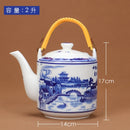 Théière céramique grande capacité style chinois motifs