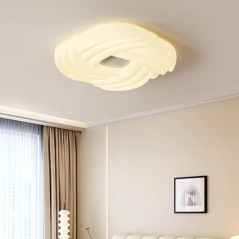 plafonnier intérieur led moderne style crème pour chambre enfant - vue 7 sur 8