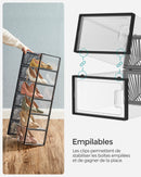 SONGMICS Clear Shoe Boxes, Shoe Storage Organsiers, Stackable, Breathable, and Foldable, Display Trainers, High Heels