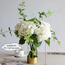 Set of 4 realistic artificial hydrangea flowers for decoration and weddings