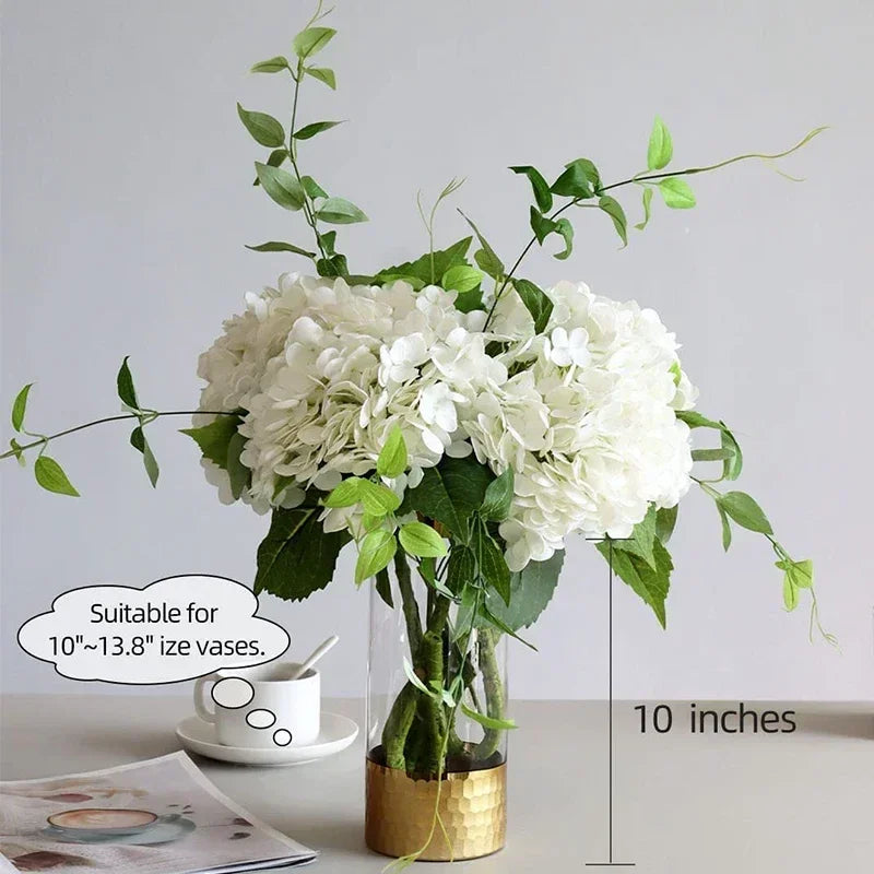 Set of 4 realistic artificial hydrangea flowers for decoration and weddings - vue 9 sur 18