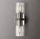 applique murale led moderne en cristal clair nickel laiton