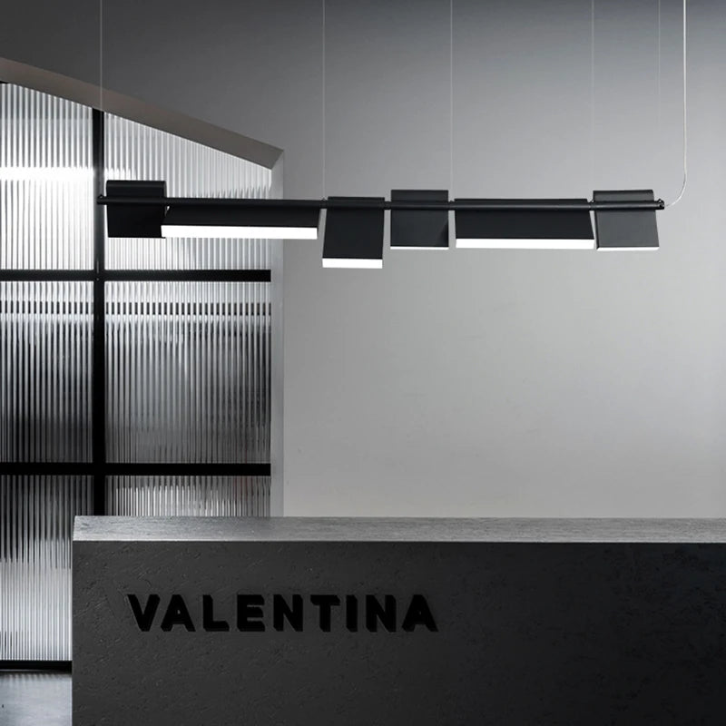 lustre led design moderne rotatif pour intérieur décoratif - vue 5 sur 8