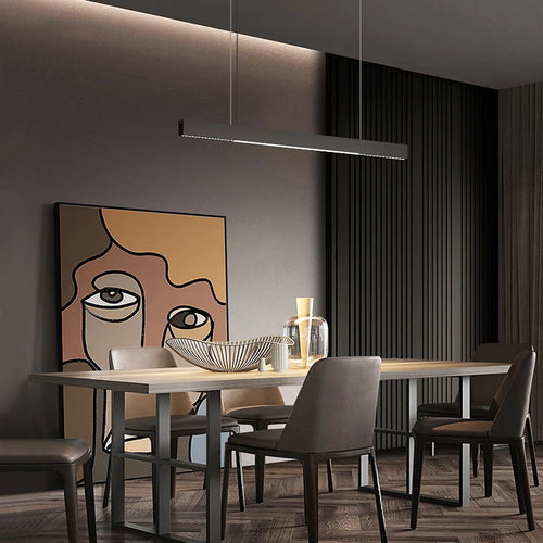 led suspension linéaire lustres lampe projecteurs longue ligne