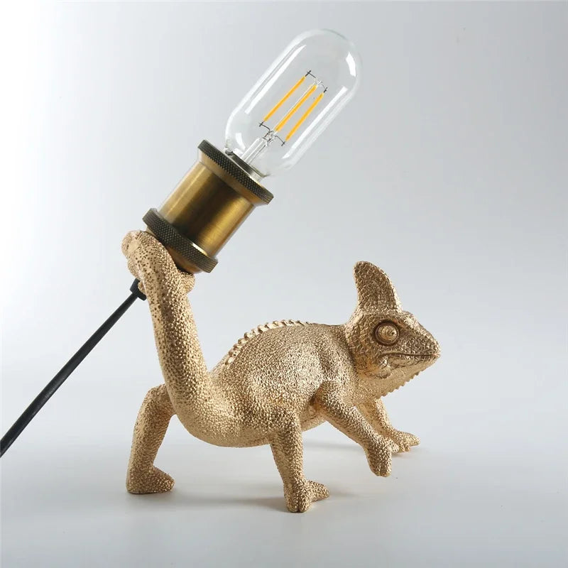lampe de bureau moderne lézard résine éclairage décoratif pour enfants - vue 7 sur 8