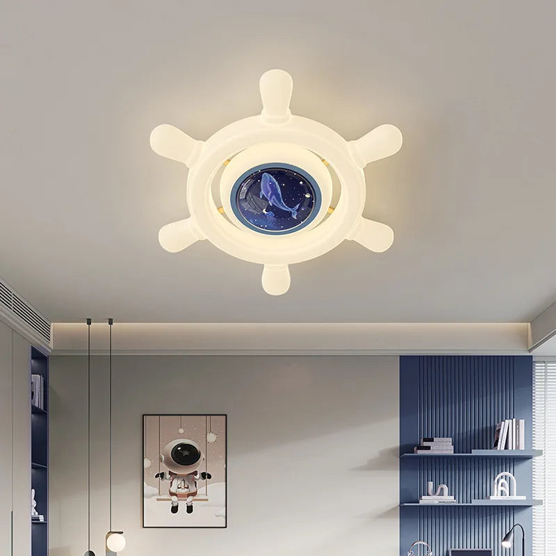 plafonnier créatif baleine méduse océan pour garçon chambre enfant - vue 4 sur 9
