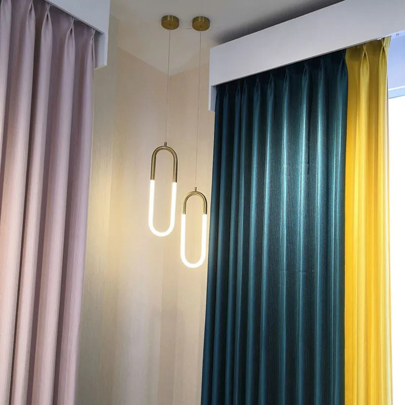 suspension LED ellipse design moderne réglable en hauteur - vue 5 sur 12