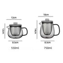Theiere verre borosilicate avec infuseur couvercle resistante