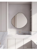 Bathroom mirror, makeup mirror, wall mounted irregular shaped bathroom, irregular water droplet mirror, entrance decoration, hou