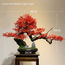 Simulation bonsai trees are suitable for decoration, immortal welcoming pine, green planting, artificial landscape, home, living