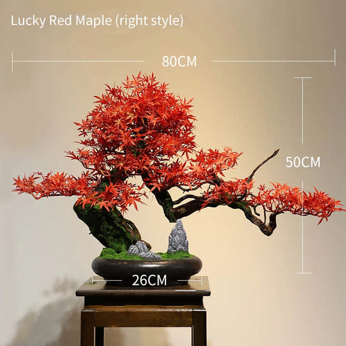 Simulation bonsai trees are suitable for decoration, immortal welcoming pine, green planting, artificial landscape, home, living - vue 18 sur 25
