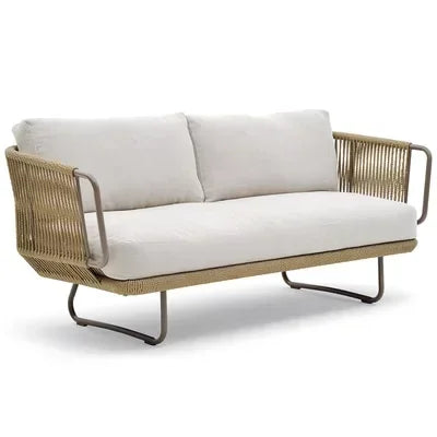 ensembles de meubles de jardin naturels avec coussins luxueux - vue 12 sur 15