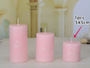 bougies piliers parfumées décoratives sans fumée en plusieurs tailles et couleurs