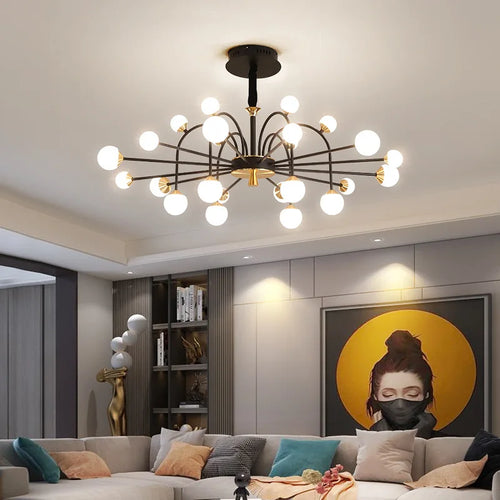 lustre boule de verre moderne simple et luxueux style nordique