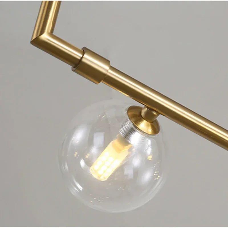 Kitchen Island Ceiling Chandelier Dining Table Glass Pendant Lamp Led Suspension Luminaire Hanging Light - vue 6 sur 14