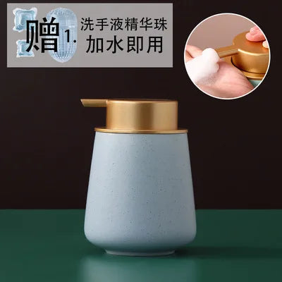 distributeur de savon portable en céramique 400 ml pour soins personnels - vue 7 sur 30