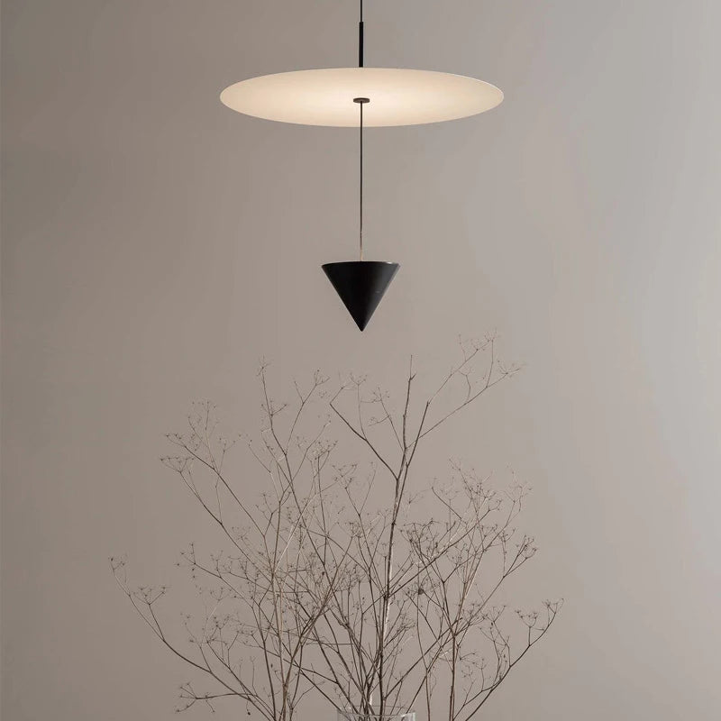 suspension led conique art déco hauteur réglable