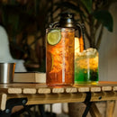 Verre transparent forme allongee style moderne pour boissons