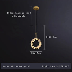 applique murale led moderne en cristal de luxe