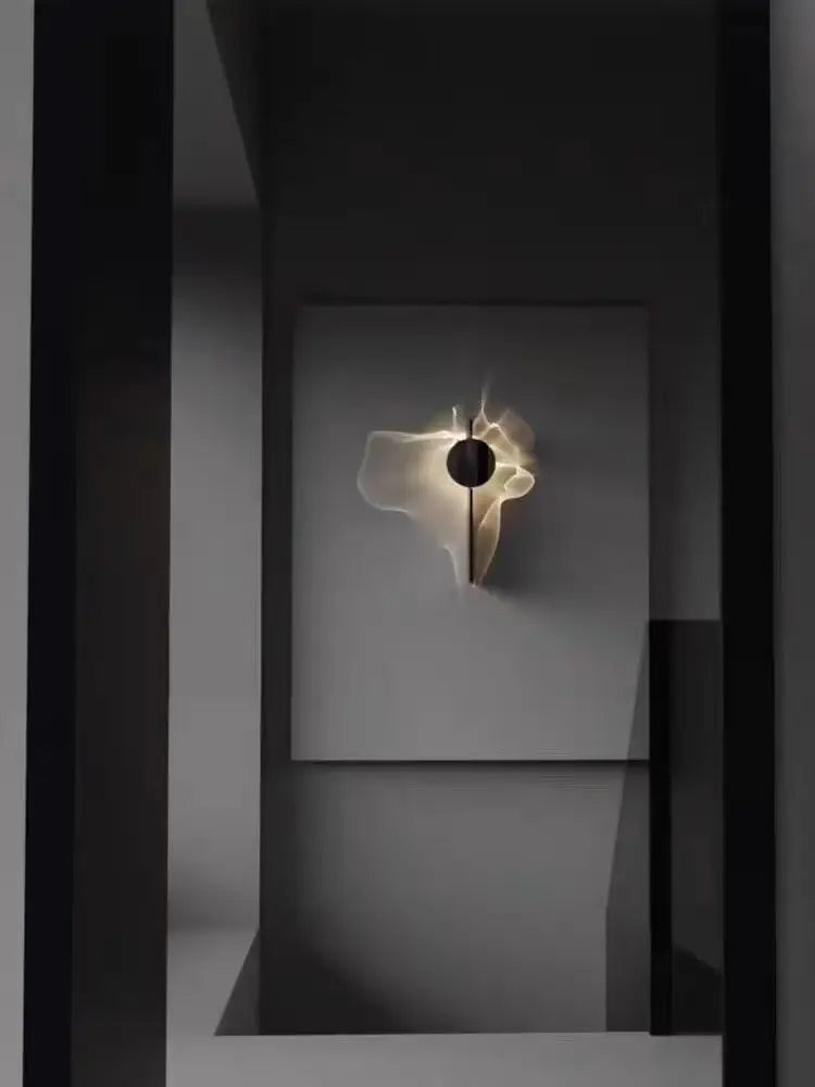 applique murale led chromée en acier inoxydable style science-fiction