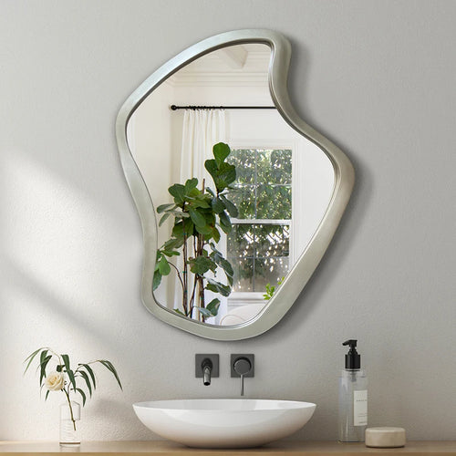 Creative nordic minimalist wall mirror with LED lighting - vue 9 sur 8