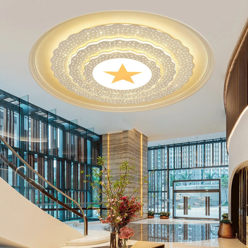 plafonnier led simple design moderne luminaire décoratif personnalisable - vue 7 sur 9