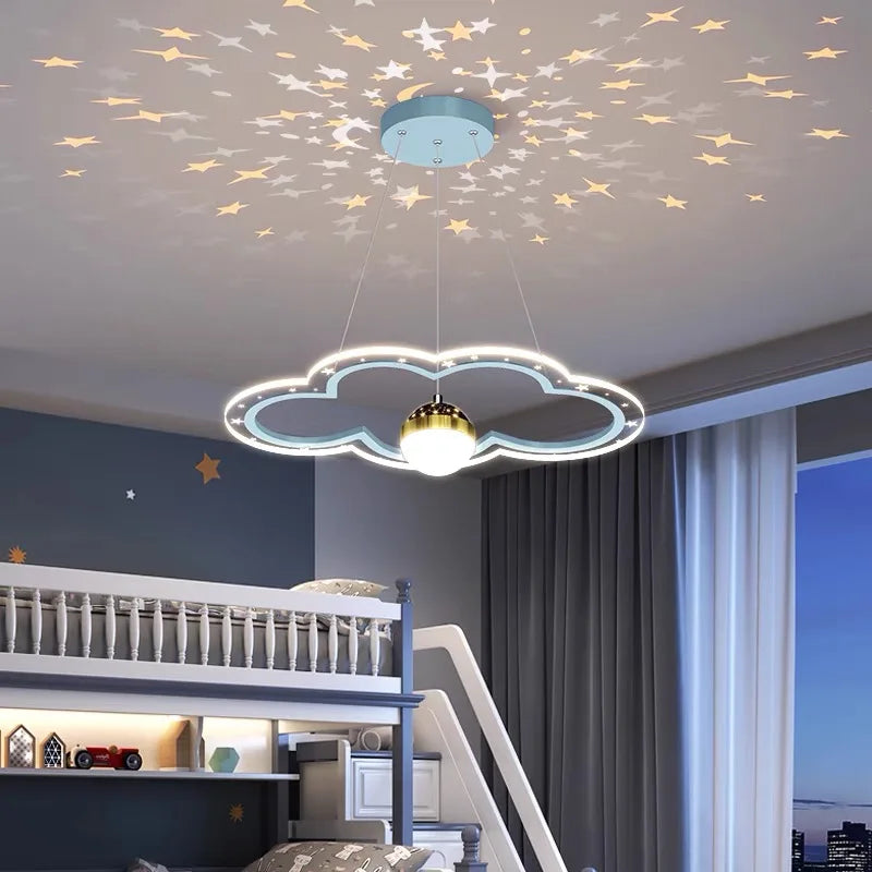 lustre étoile créatif lumineux pour chambre d'enfants - vue 5 sur 21