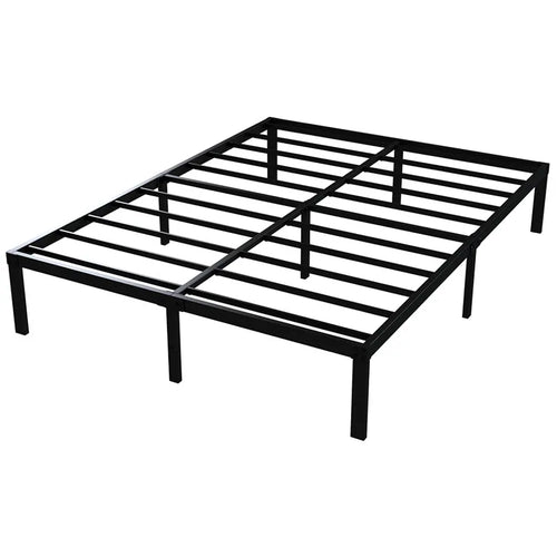 Wholesale Durable Bed Frames Queen Size Bed Base Full Size Double Twin Bedframe With LED Light Strip, Outlets And USB Ports