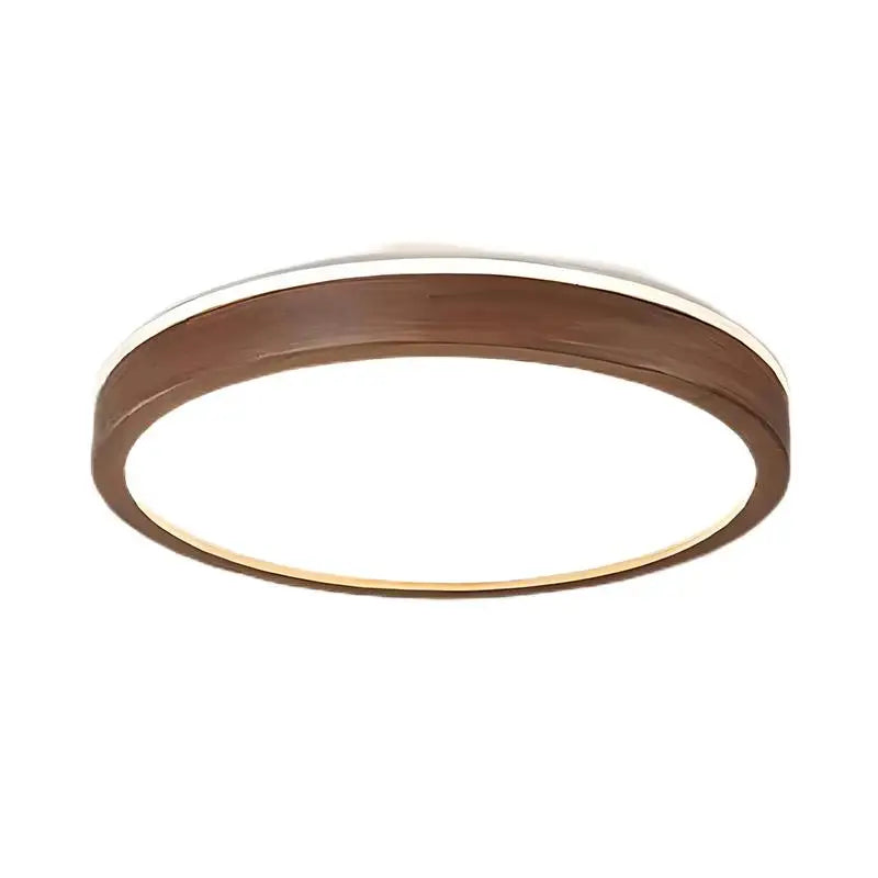 Walnut Wood Ceiling light, Wabi-sabi Simple Modern Vintage style, Bedroom lighting for Bathroom, Bedroom, dining room, Study - vue 7 sur 16