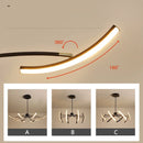 Lustre fini mat moderne pour la décoration du salon cuisine chambre étude lumière réglable lampes de plafond Led décoratives